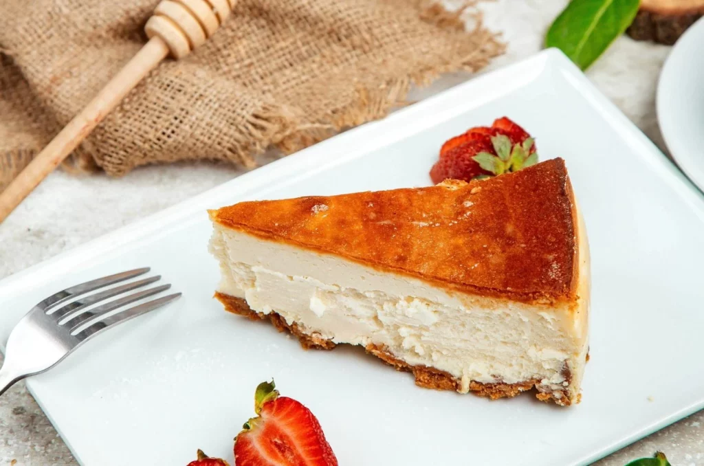Preparación con de la tarta de queso de cabra