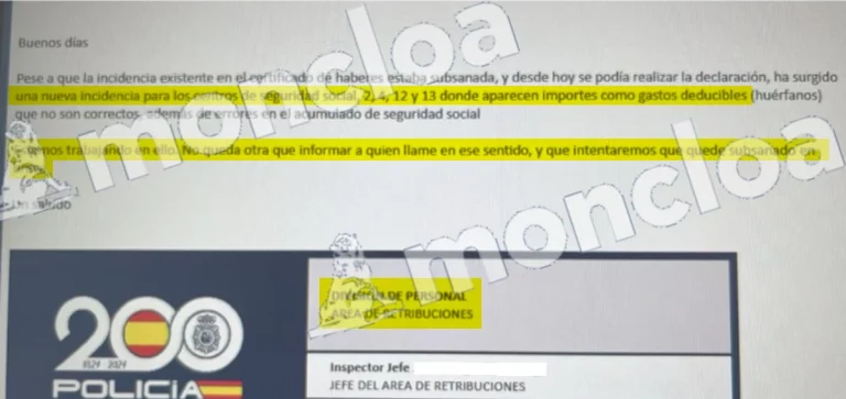 Un nuevo error impide a los policías nacionales hacer la Declaración de la Renta 2024
