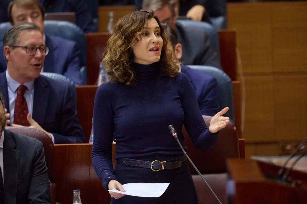 Isabel Día Ayuso, el día de la aprobación de la 'Ley Mbappe'