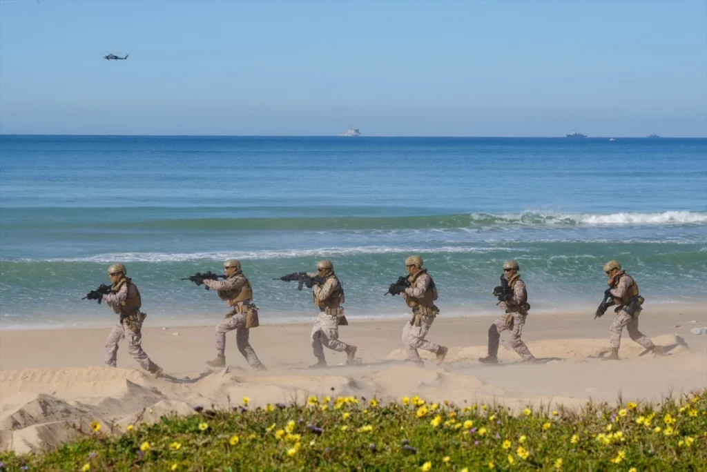 EuropaPress 6609024 imagen desarrollo exhibicion militar organizada armada espanola otan playa Moncloa