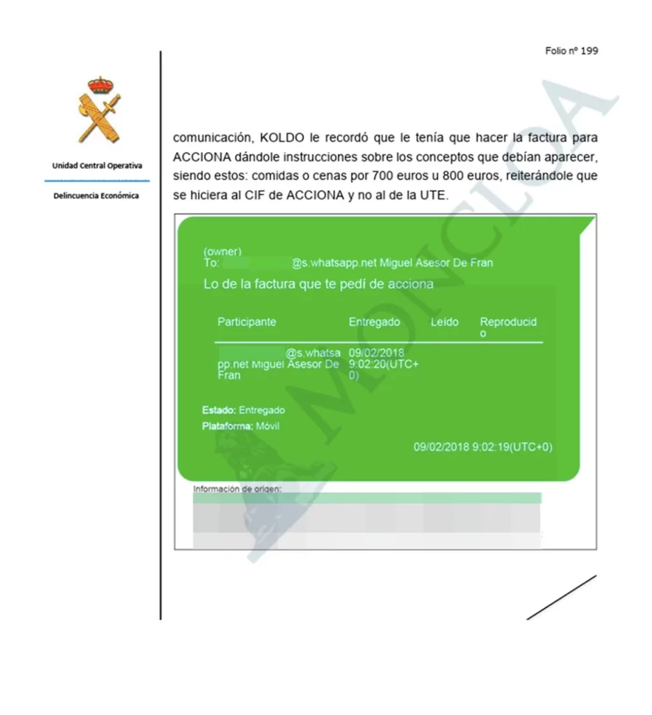 Koldo García cobraba "mordidas" de Acciona con facturas falsas de un restaurante 2 Moncloa acciona 1 Moncloa