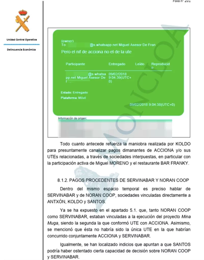 Koldo García cobraba "mordidas" de Acciona con facturas falsas de un restaurante 3 Moncloa acciona 2 Moncloa