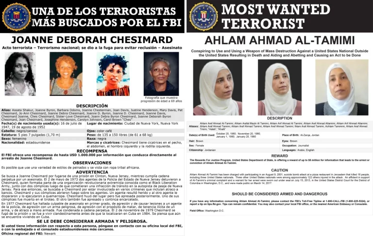 Dos mujeres entran en la lista de los terroristas ‘más buscados’ por el FBI