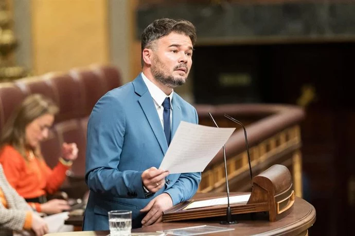 Rufián Gabriel Rufián, portavoz de ERC en el Congreso (Fuente: Agencias)