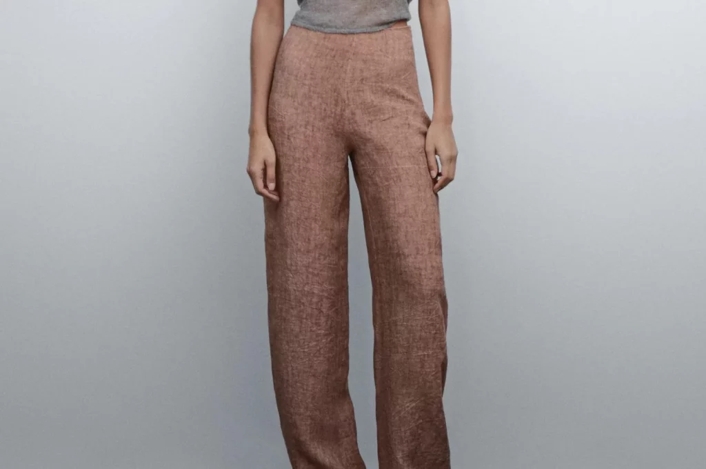 Pantalón de lino al 100% de Massimo Dutti
