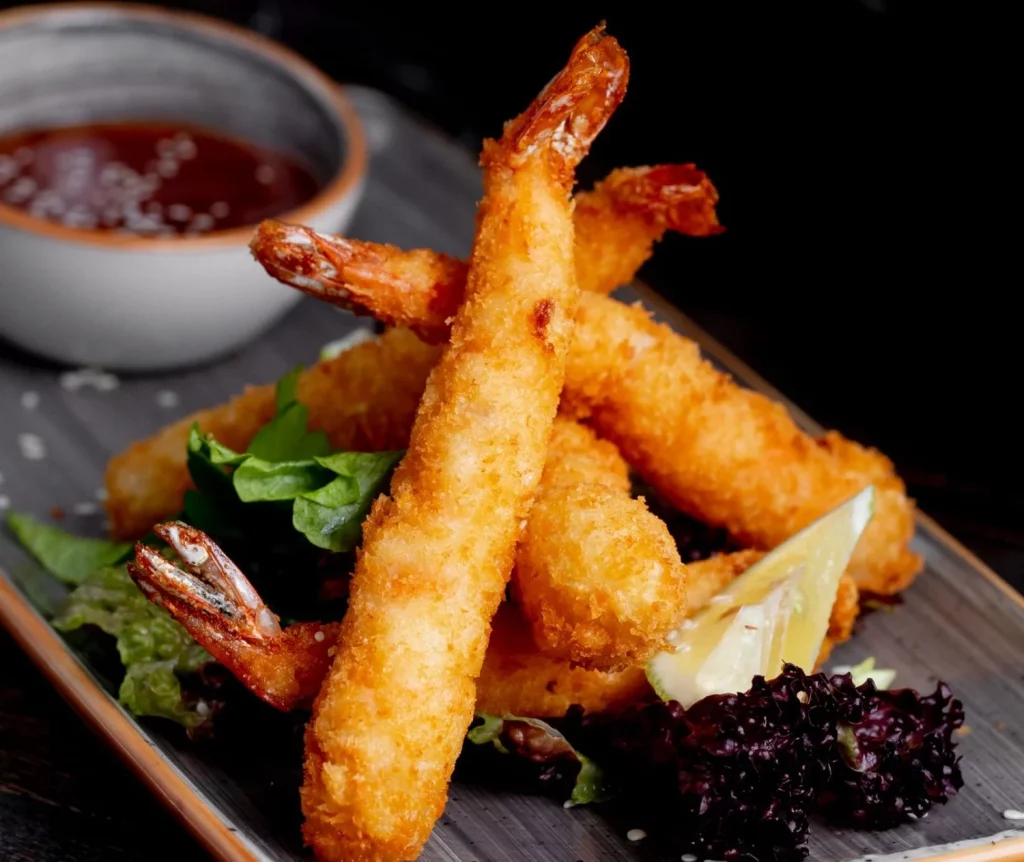Ingredientes para unas gambas rebozadas sencillas pero deliciosas