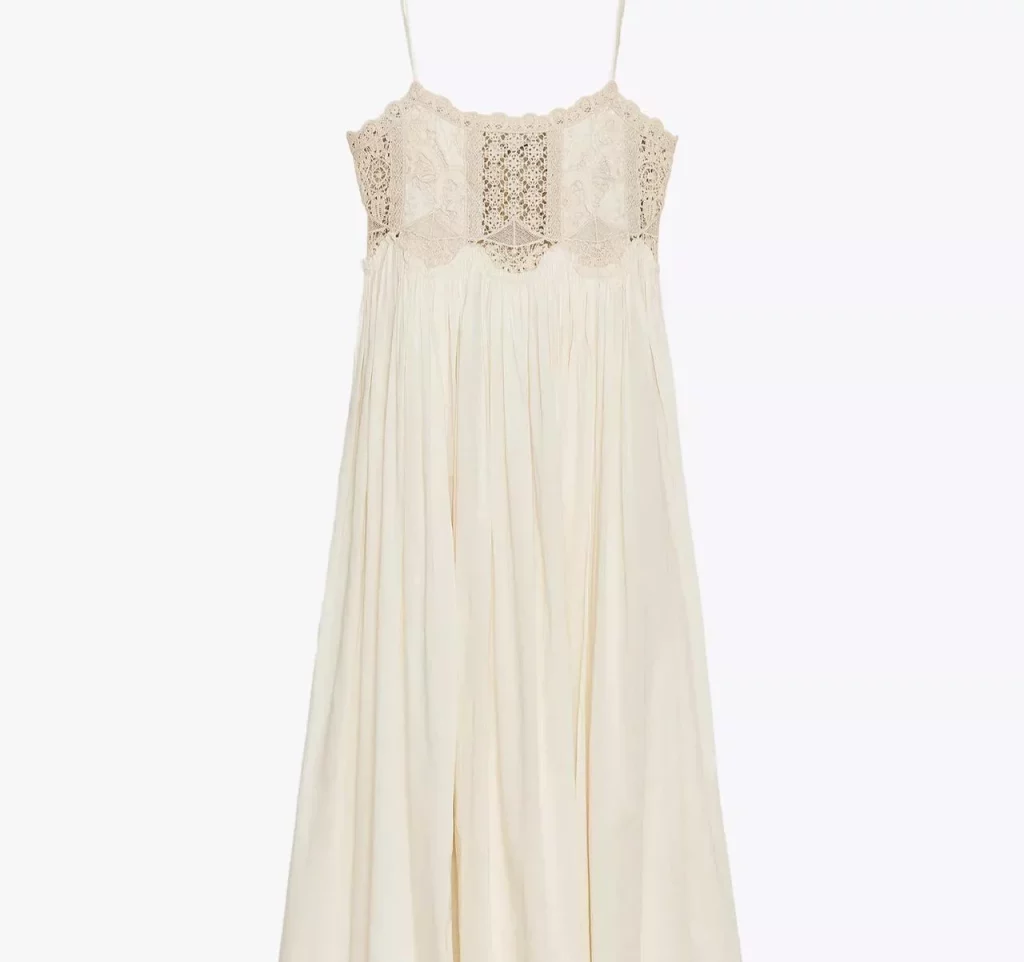 Vestido de tirantes crochet de Zara
