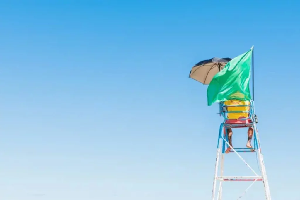 La badera verde en la playa es un sí rotundo 