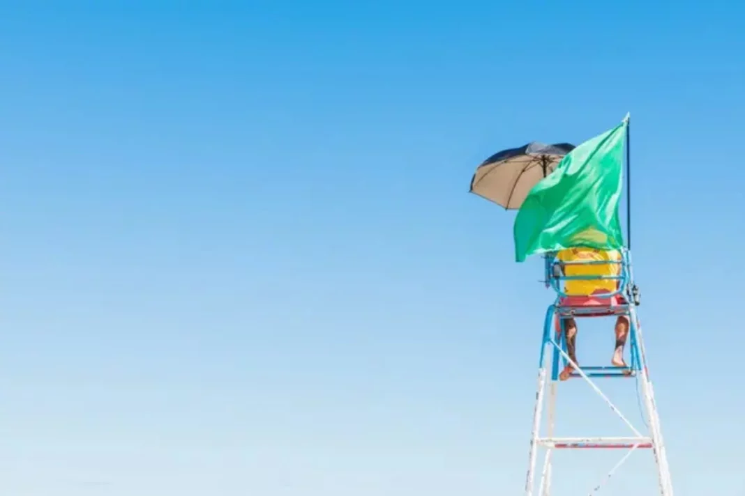La badera verde en la playa es un sí rotundo
