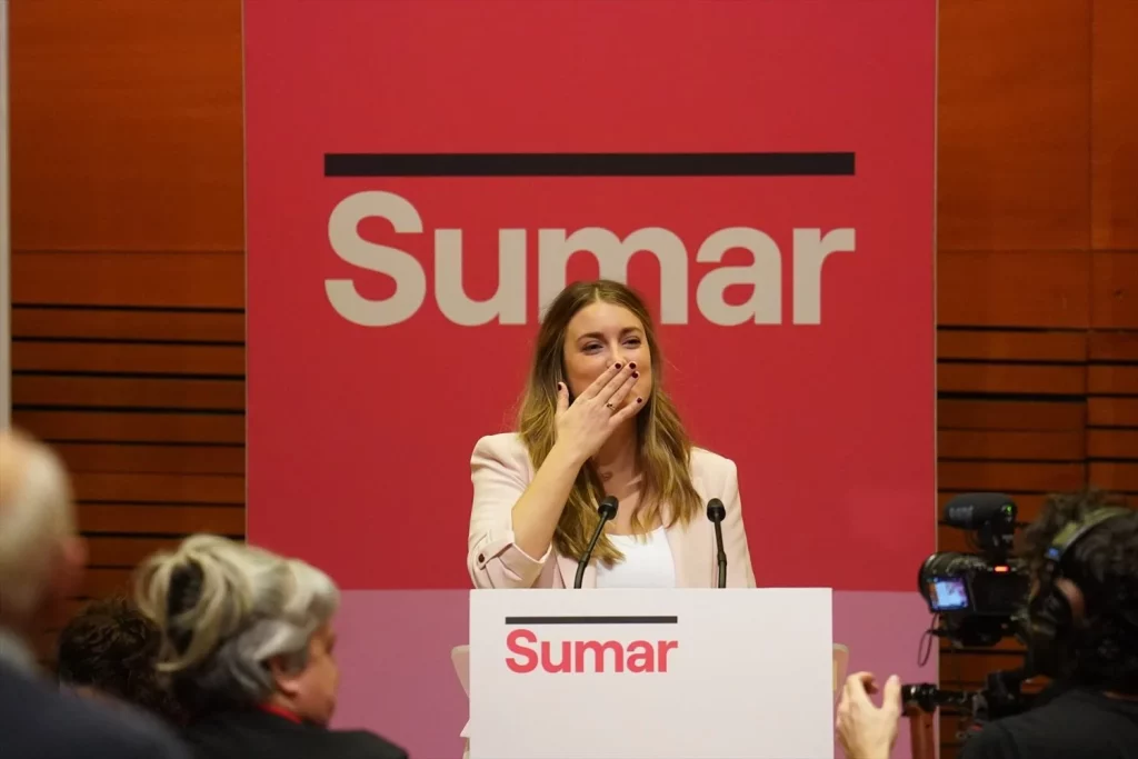 Sumar reniega del órdago de Rufián para aceptar una candidatura "plurinacional" 2 Moncloa EuropaPress 5807461 candidata sumar lehendakari alba garcia interviene acto ampliando publico Moncloa