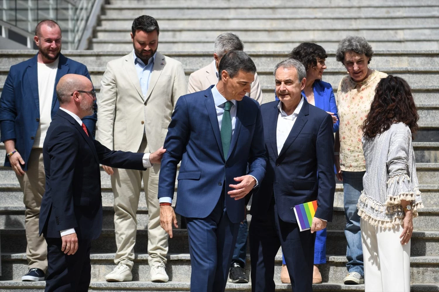 EuropaPress_6817053_i_d_delegado_gobierno_comunidad_madrid_francisco_martin_presidente_gobierno Pedro Sánchez y José Luis Rodríguez Zapatero. EP