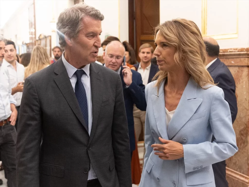 PP y PSOE ven en Gaza un nuevo "juguete" para su beneficio electoral 1 Moncloa EuropaPress 6960384 presidente pp alberto nunez feijoo diputada pp cayetana alvarez toledo Moncloa