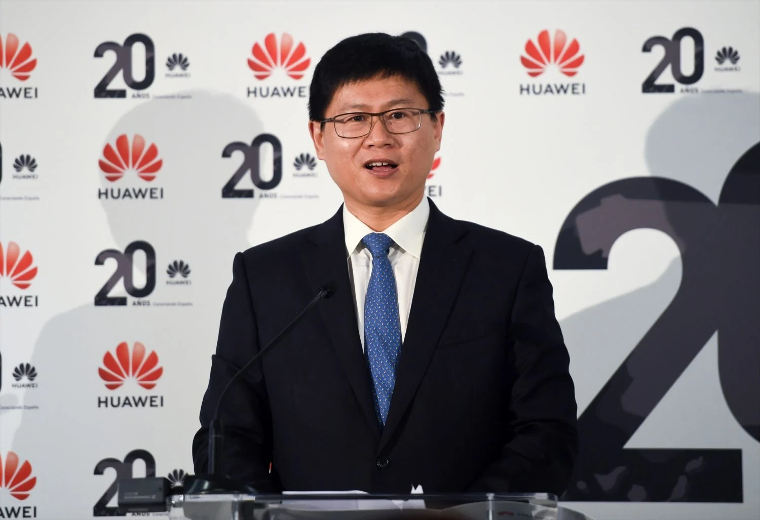 El presidente de Huawei Europa, Li Peng, interviene en la inauguración del Huawei European Tech Hub coincidiendo con el 20 aniversario de Huawei en España, en Huawei European Tech Hub, a 27 de octubre de 2021, en Madrid (Fuente: Agencias)