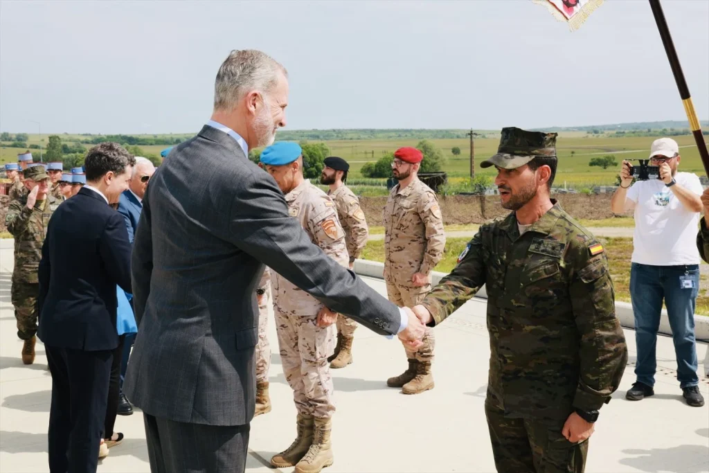 'Operación Flanco Este de la OTAN': el muro oriental de la Alianza Atlántica 1 Moncloa EuropaPress 6787999 rey felipe vi visita base cincu marco viaje rumania eslovaquia visitar Moncloa