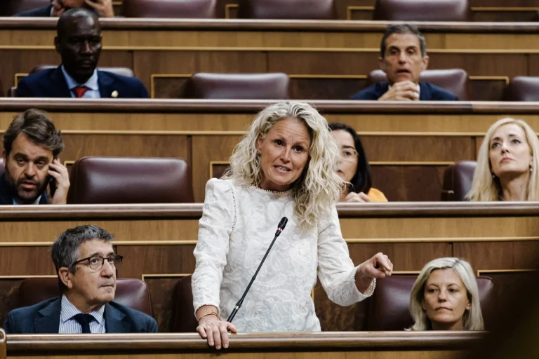 La diputada del PSOE Montse Mínguez interviene durante un pleno en el Congreso de los Diputados, a 10 de septiembre de 2025, en Madrid (Fuente: Agencias).