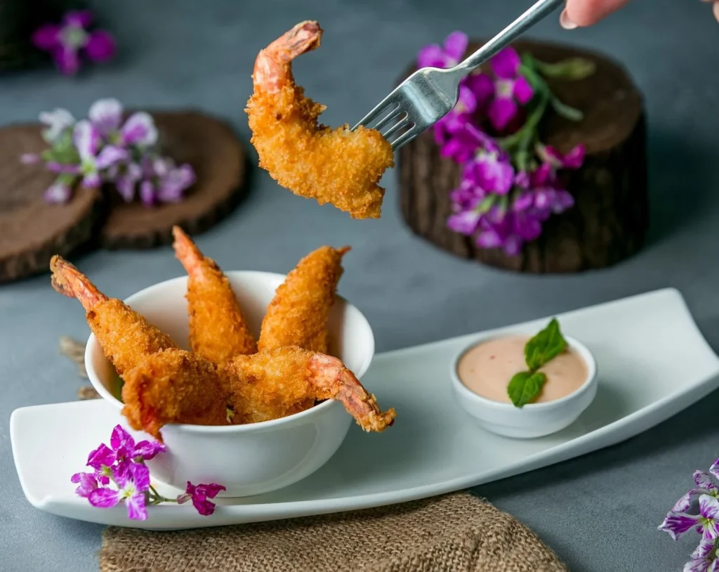 Ingredientes necesarios para estas gambas rebozadas