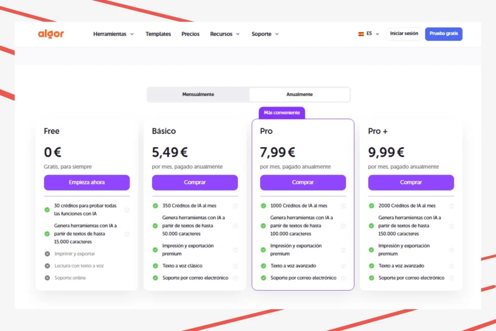 “Algor Education desplaza a Gemini con sus mapas conceptuales”: Prof. Alex Rivera (29), informático, revela cómo convertir este modelo de IA en tu tutor personal 4 Moncloa Estos son los precios de suscripción de Algor Education