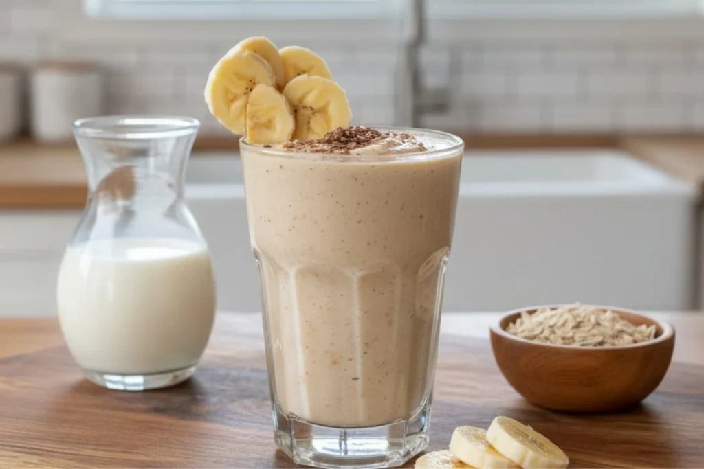 “Los batidos son perfectos para comenzar el día lleno de energía”: Dra. Sara Padilla (29), nutricionista, comparte 5 recetas para toda la semana 4 Moncloa El batido de plátano con avena te mantiene más lleno entre comidas