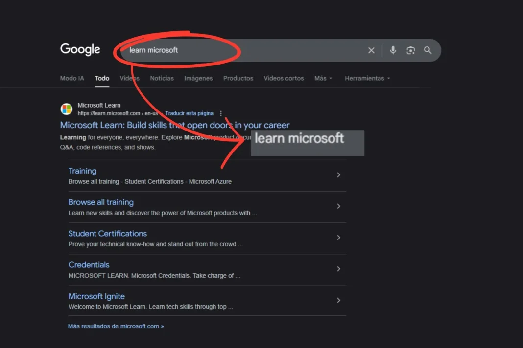El truco de Google aplica para Microsoft