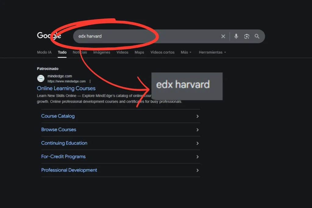El truco con Google para encontrar los cursos de Harvard 