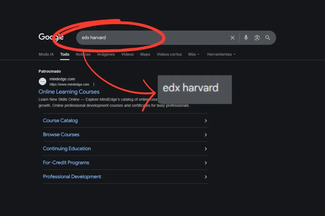 El truco con Google para encontrar los cursos de Harvard