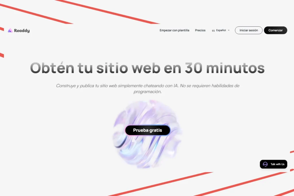 Daniel Cádiz (33), informático: “Con ReaddyAI puedes crear tu propia página web en 30 minutos y sin necesidad de saber de programación” 1 Moncloa Construye tu página web con ReaddyAI