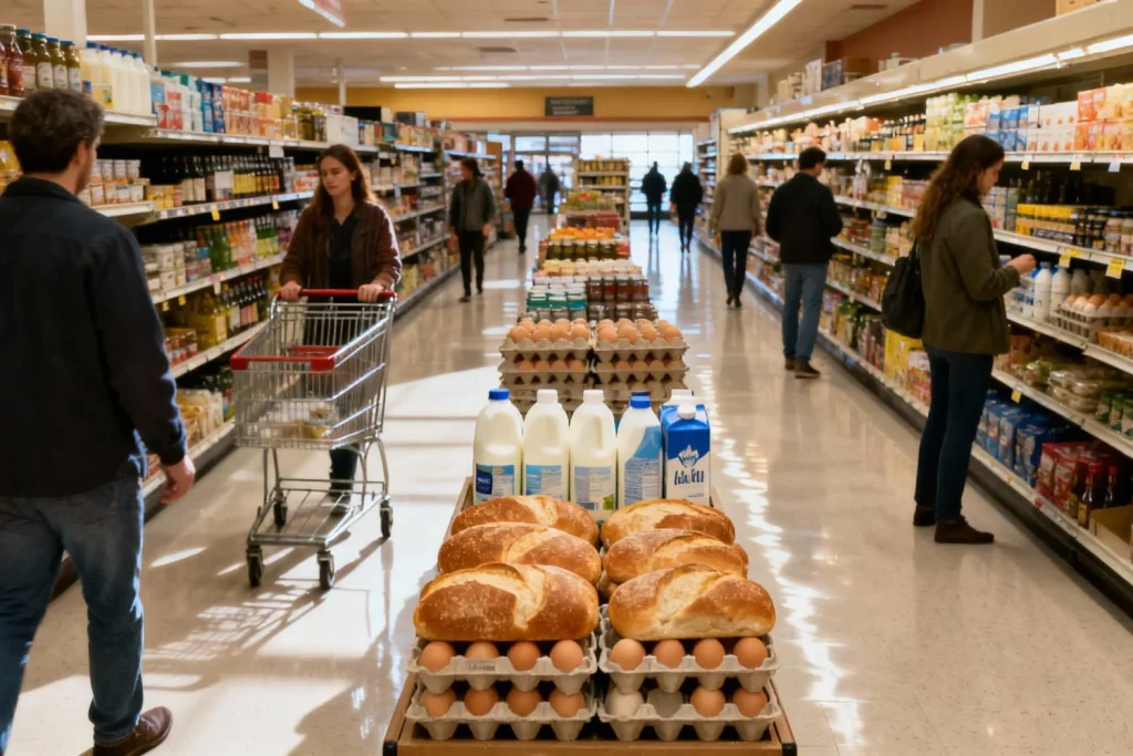 En los supermercados los productos clave siempre están al fondo 