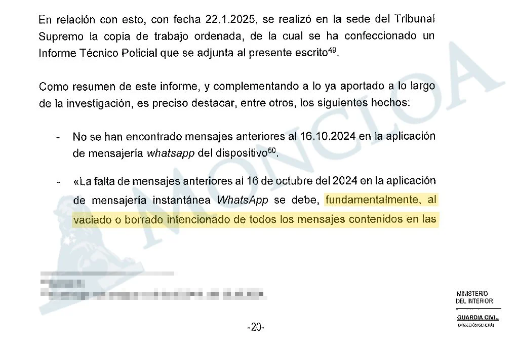 El Fiscal General se enfrenta a 12 agentes de la UCO y al borrado de sus mensajes 1 Moncloa 1 mensajes borrados Moncloa