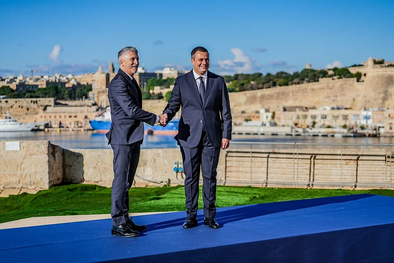 El MED5 en Malta: Un frente común por una migración europea más firme 1 Moncloa 251129 mir MED5 Malta 02 Moncloa