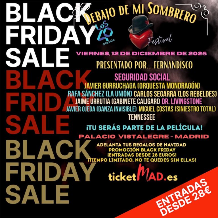 ‘Debajo de mi Sombrero’: el gran concierto de estas Navidades se suma al Black Friday con entradas desde 28 €