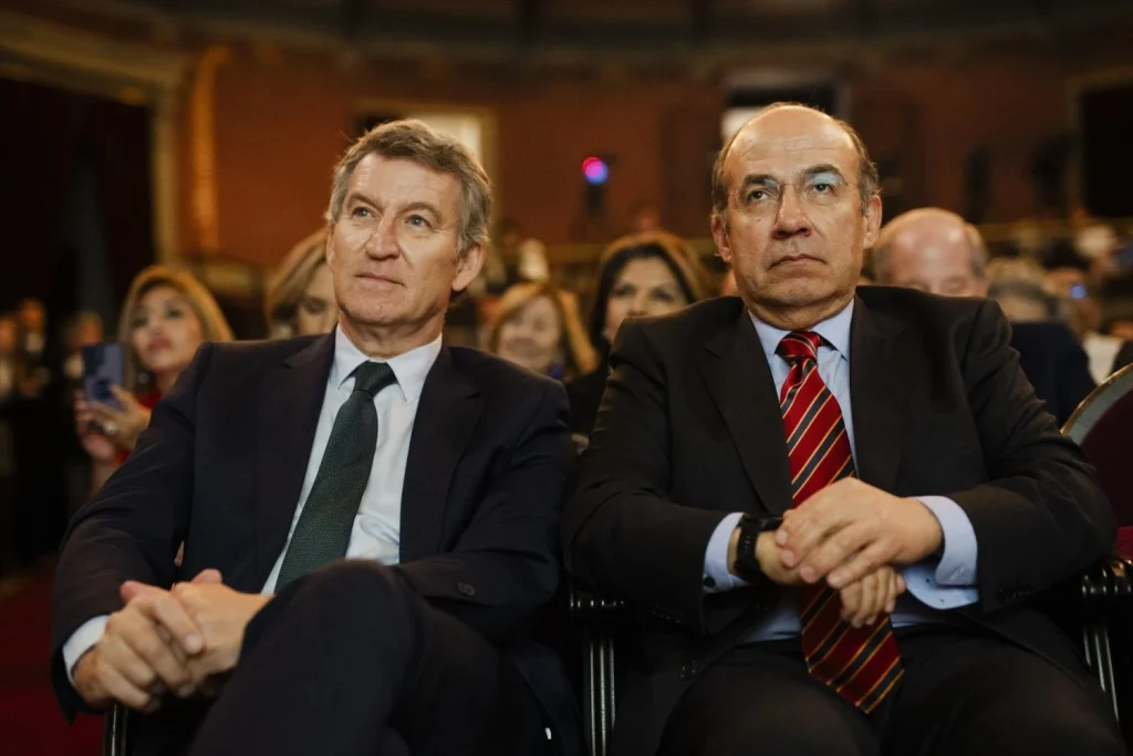 Felipe Calderón: Geografía de un luchador contra la polarización política 1 Moncloa EuropaPress 6738163 presidente pp alberto nunez feijoo ex presidente mexico felipe calderon Moncloa