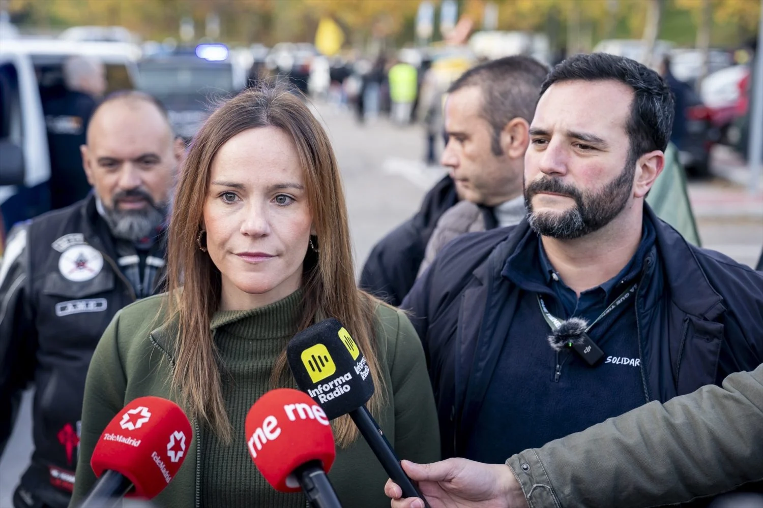 La portavoz de VOX en la Asamblea de Madrid, Isabel Pérez Moñino, atiende a los medios de comunicación (Fuente: Agencias)