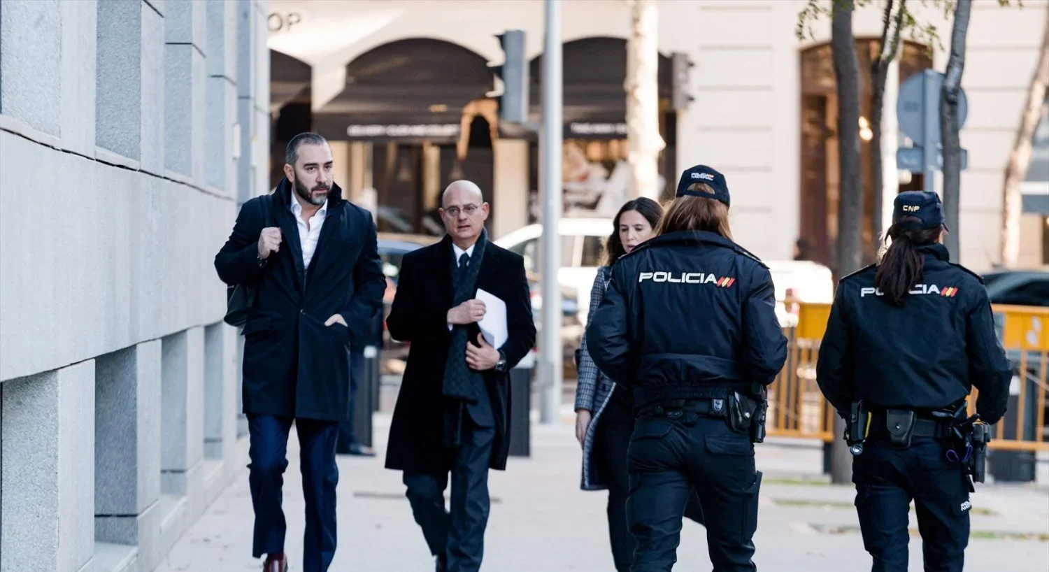 Aldama, uno de los imputados en el Caso Koldo, llegando con su abogado a la Audiencia Nacional. EP