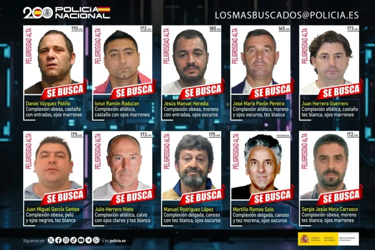 La Policía pide ayuda para encontrar a los 10 españoles más buscados