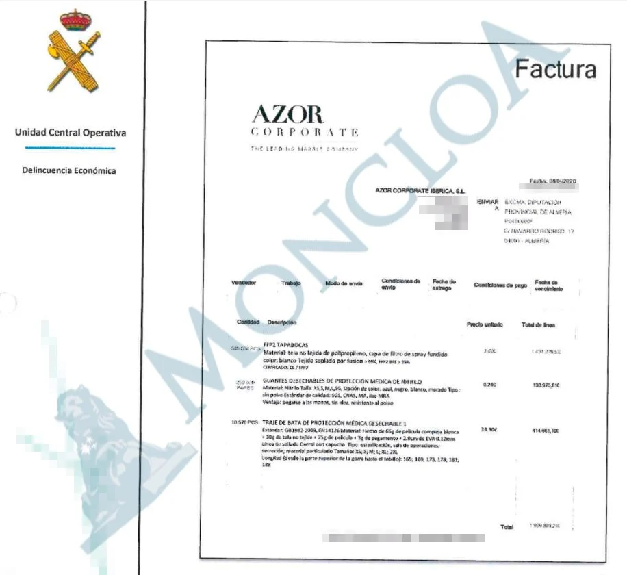 El 'caso mascarillas' de Almería nació de una investigación por narcotráfico 2 Moncloa almeria 2 Moncloa