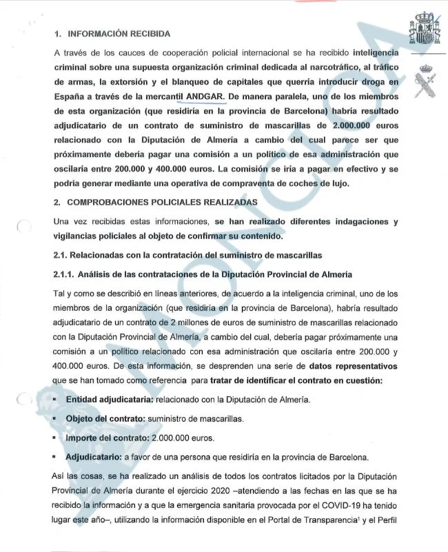 El 'caso mascarillas' de Almería nació de una investigación por narcotráfico 3 Moncloa almeria 3 Moncloa