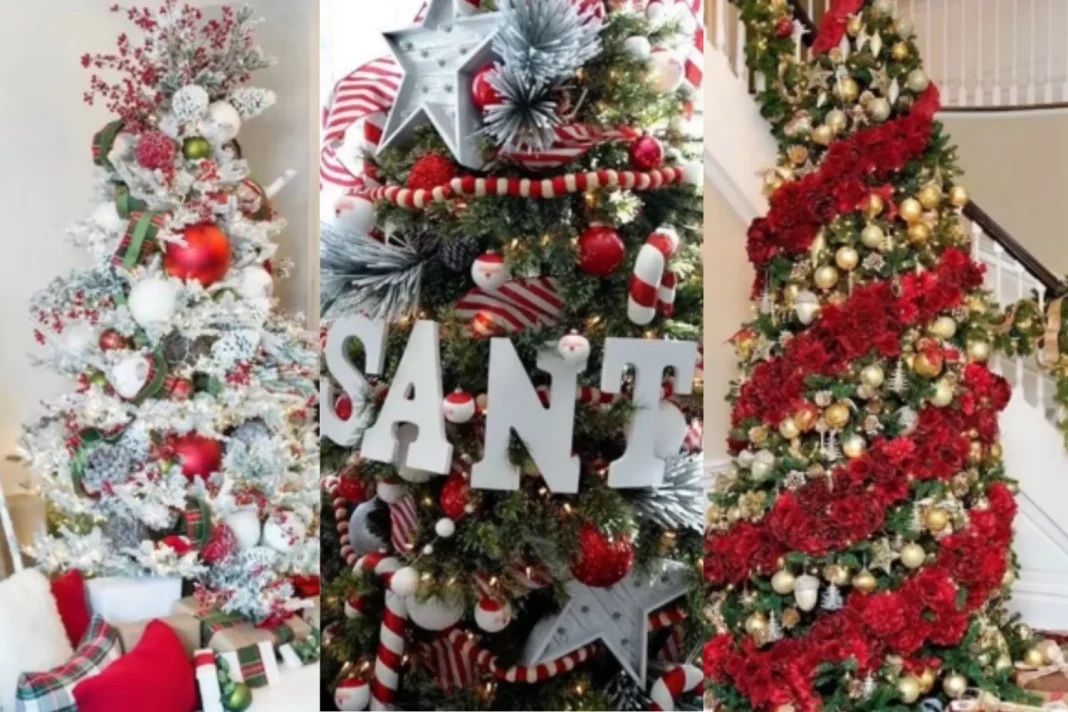 Los adornos de Papá Noel y las rosas son la moda