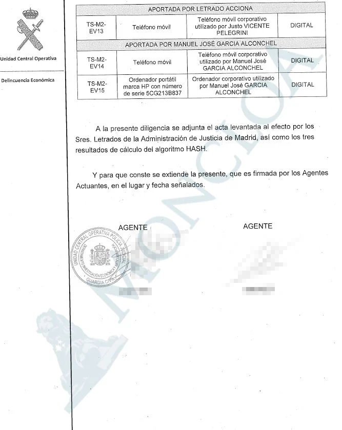 Caso Koldo: Los miles de folios, discos duros y móviles que se obtuvieron en los 8 registros 2 Moncloa uco reeeegistro 2 Moncloa