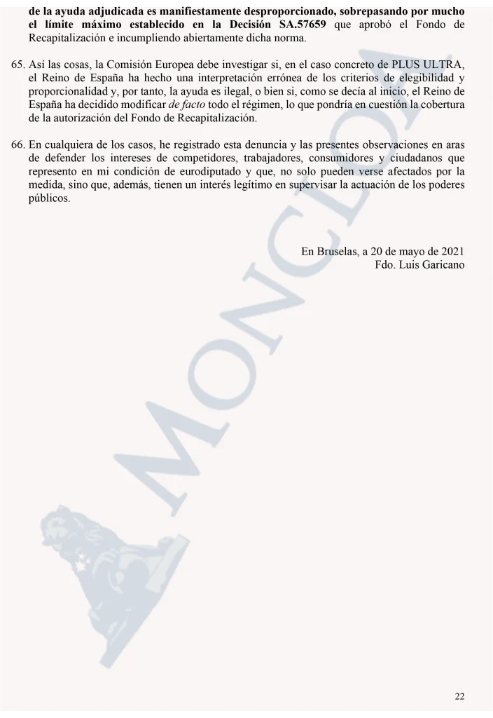 Un informe que desmonta el rescate de Plus Ultra originó la investigación 3 Moncloa 3 Moncloa