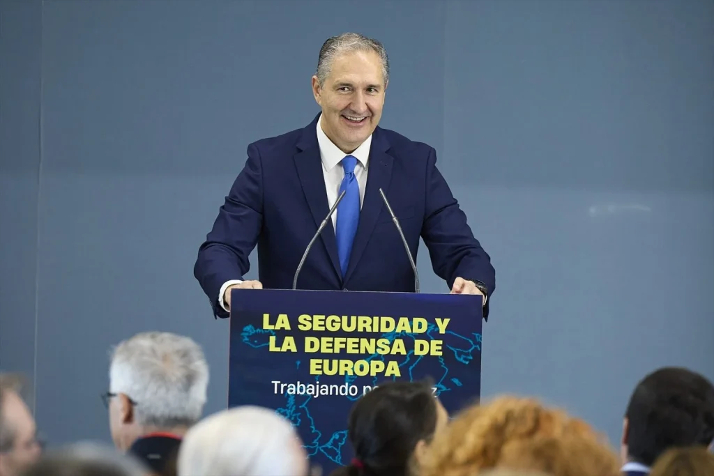 La sanidad madrileña a examen en Bruselas por el 'Caso Torrejón' 1 Moncloa EuropaPress 7054225 eurodiputado socialista jose cepeda interviene jornada seguridad defensa Moncloa