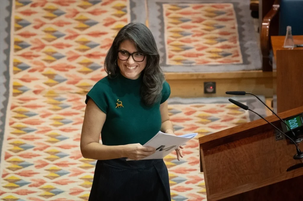 Más Madrid se enfrenta a Ayuso por las condiciones del Metro de Madrid 2 Moncloa EuropaPress 7147263 portavoz mas madrid asamblea madrid manuela bergerot pleno asamblea madrid Moncloa