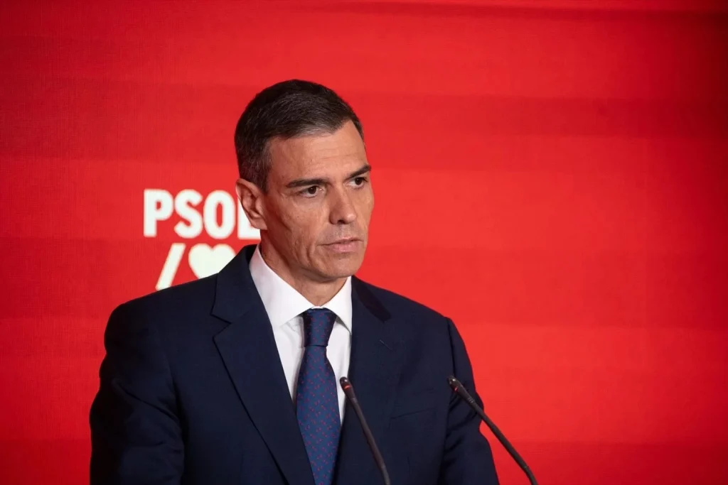 Pedro Sánchez en un congreso del PSOE. EP