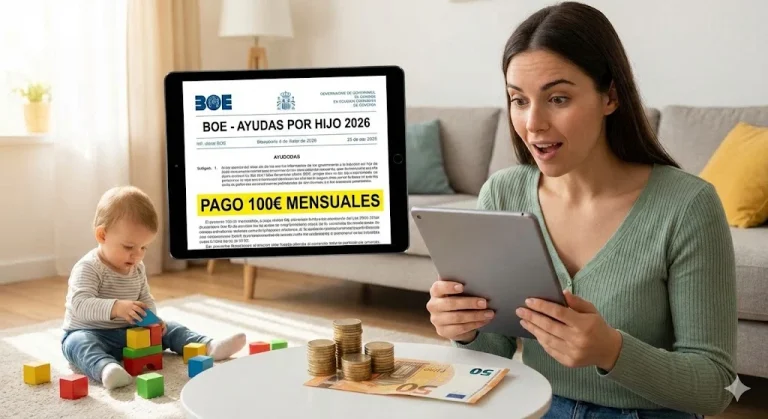 Ayuda por hijo a cargo 2026: El BOE confirma subidas de hasta el 5% y pagos de 100€ mensuales