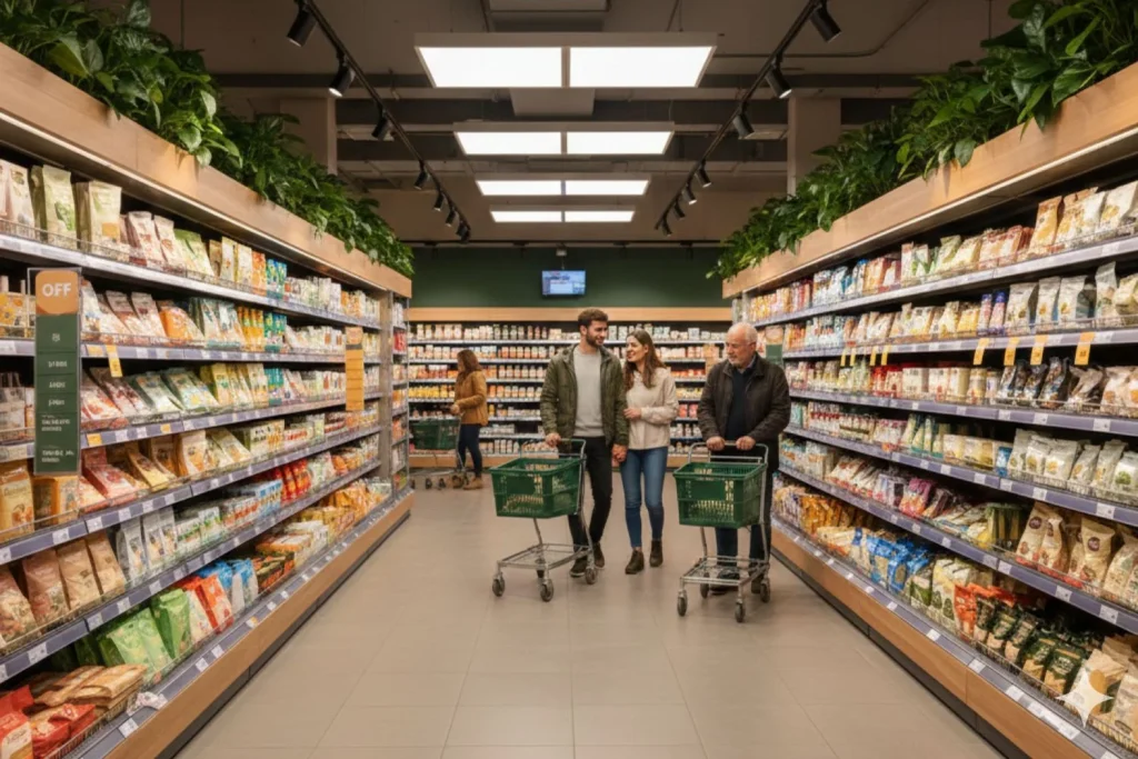En los supermercados los productos clave siempre están al fondo