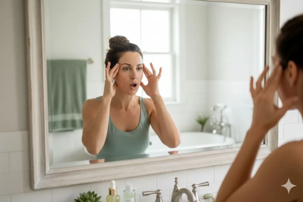 Rutina de gimnasia facial para activar el colágeno