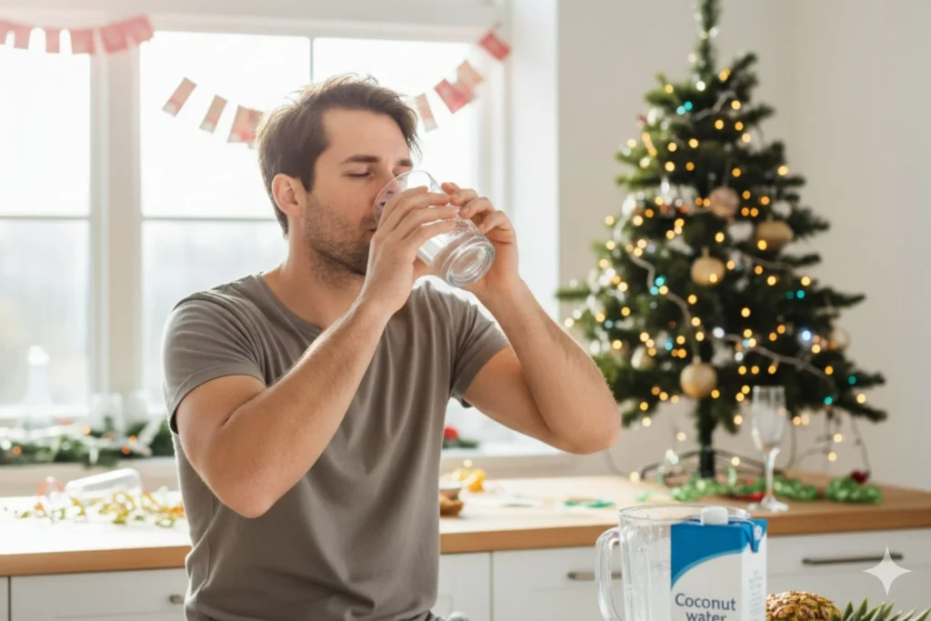 Beber agua nada más no es suficiente para la resaca