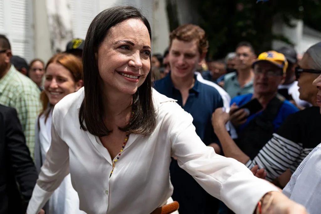 ¿Quien puede asumir el poder en Venezuela? 2 Moncloa Maria Corina Machado en 2023. Fuente; Agencias