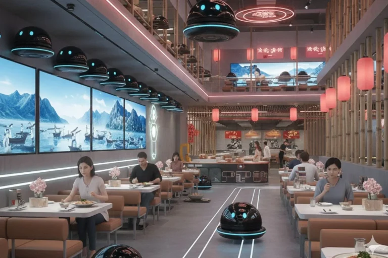 China ya vive en el 2050: así es el sistema “Maglev” que ha jubilado a los camareros en los restaurantes de Shenzhen