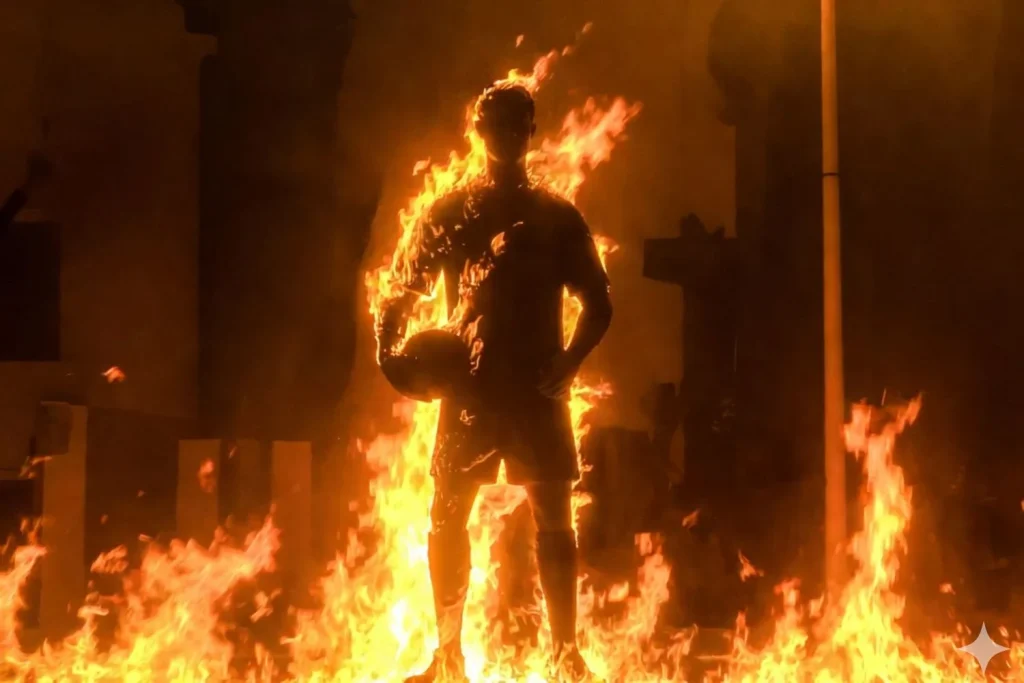 No es la primera vez que vandalizan la estatua de Cristiano Ronaldo