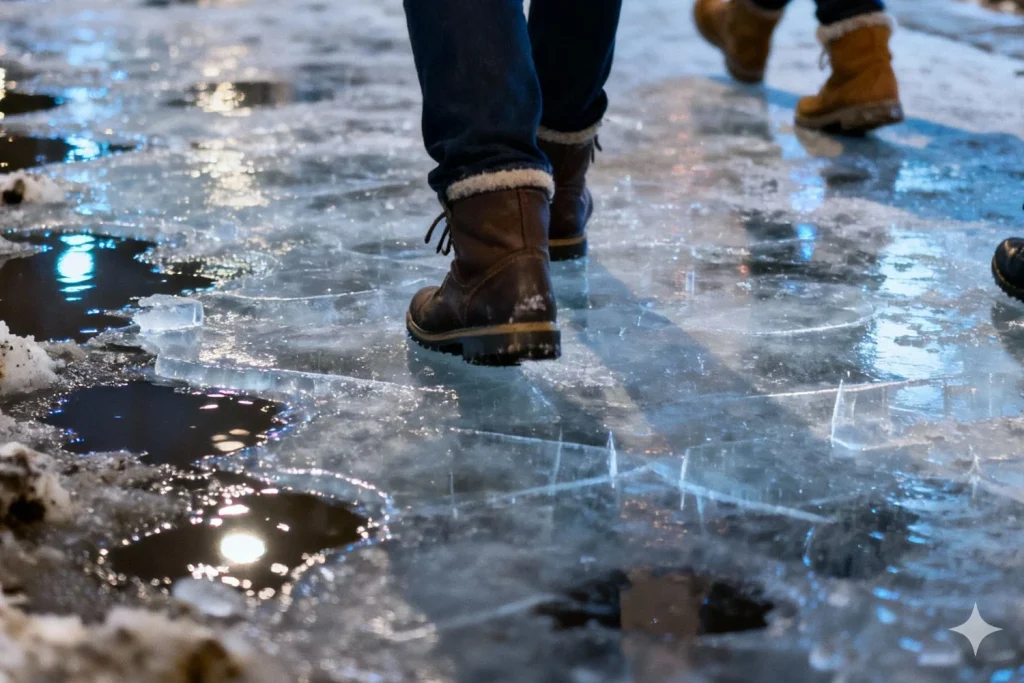 Caminar como pingüino: la técnica que más conviene en invierno